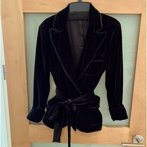 Bebe black “velvet” cocktail suit.